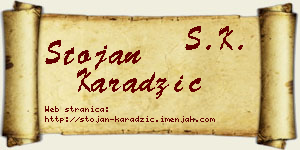 Stojan Karadžić vizit kartica